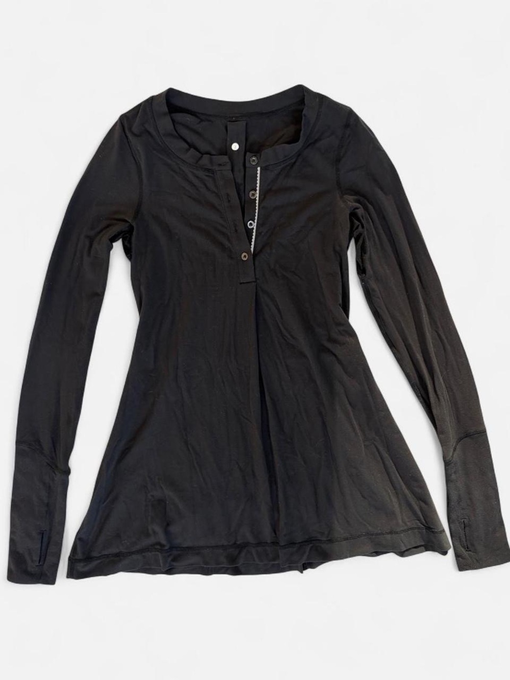 Lululemon Babydoll Black Long-Sleeve Top